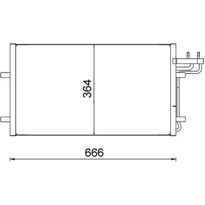 Bild av MAHLE ORIGINAL AC 374 000S Condenseur De Clim sans déshydrateur 14 13,7 628 FORD: Focus 2, C Max, Max