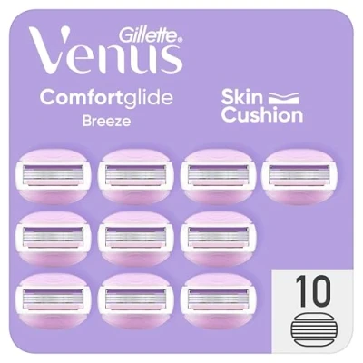 Bild av Gillette Venus Comfortglide Breeze blad Refill X10, för dam, med 3