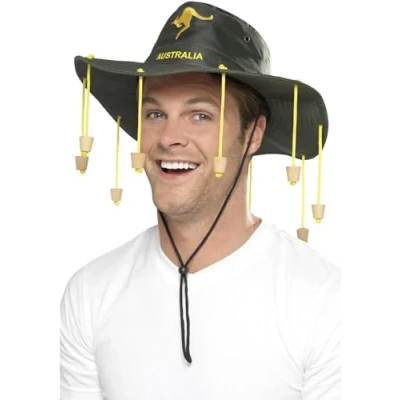 Bild av Smiffys australisk hatt, grön, med kork