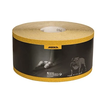 Bild av Mirka Gold universellt sandpapper sliprulle 115mmx50m / Korn P400 För slipning av gips, spackel, spånskivor, trä, lack