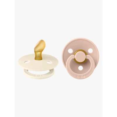 Bild av BIBS Colour Napp 2 pack Latex Stl 1 Anatomisk, Ivory/Blush