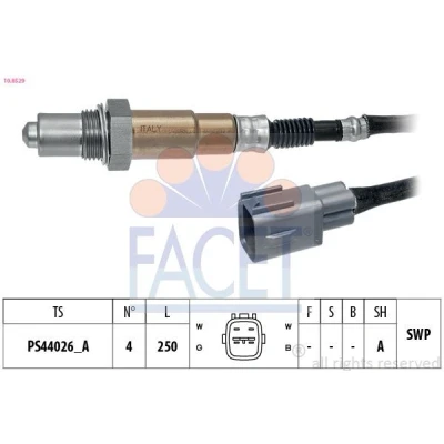 Bild av FACET 10.8529 Sonde lambda chauffé, planaire, Filetage prégraissé TOYOTA: Yaris II 3/5 portes, III Land Cruiser Prado 150