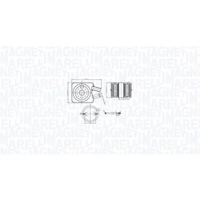 Bild av MAGNETI MARELLI 350300003200 Radiateur d&#039;Huile VOLKSWAGEN: Transporter 5, 5 Bus, Golf 4, AUDI: TT Coupe, A3 Sportback, 3/5 portes