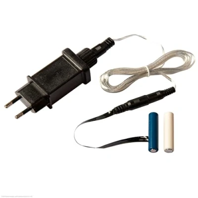 Bild av Hellum batteriadapter AAA 2x, 3V strömförsörjning batteriersättning för 2 batterier, dummy batteri till 230V med 1,8m kabel, batterieliminator batteridriven dekoration 578362