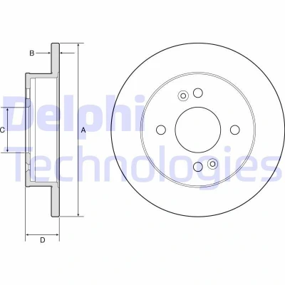 Bild av Bromsskiva DELPHI BG4917C