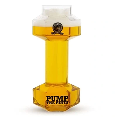 Bild av CKB LTD Hantel ölglas nyhet gym tema formad enkel lager pintglas stor klar 650 ml
