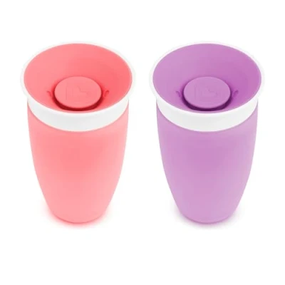 Bild av Munchkin Miracle 360 pipmugg, 2 pack, rosa/lila