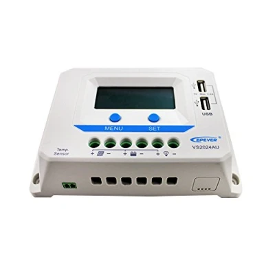 Bild av EPEVER® PWM laddningsregulator 20 A, VS2024AU Charge styrenhet, 12 V/24 V autoverk, med LCD Dispaly USB port (VS2024AU)
