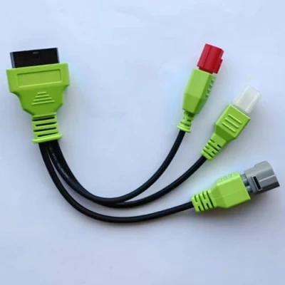 Bild av motorcykel OBD diagnostisk adapter, 4 stift + 6 3 i 1 motor OBD2 kabel