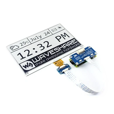 Bild av IBest 7,5 tum E pappersdisplay hattmodul 640 x 384 upplösning 3,3 V/5 V tvåfärgad bläck skärm för Raspberry Pi/Jetson Nano/Arduino/STM32 stöder full uppdatering, SPI gränssnitt