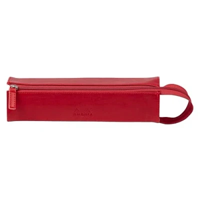 Bild av RHODIA 319023C rama vallmo pennväska 23 x 5 cm platt öppning för användning som penna konstläder förvaring av pennor, små tillbehör