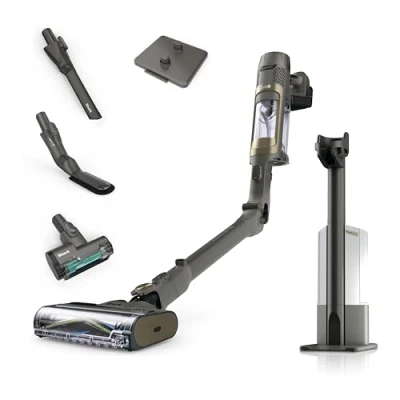 Bild av Shark PowerDetect Clean &amp; Empty Sladdlös Dammsugare, DuoClean Detect, Reverse Clean, 2L Auto Base, Anti Hair Wrap Plus, 70 Min Runtime, Lättvikt, Husdjur Multi Surface Tools, Grå IP3225EUT