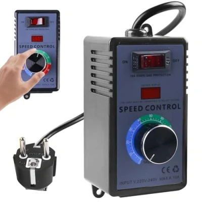 Bild av Hastighetsregulator, AC 220 V 15 A, 4 000 W, elektronisk spänningsregulator med överbelastningsskydd, temperatur motor, varvtalsregulator för vinkelslipar, blåsare, handborr, cirkelsåg, dimmer