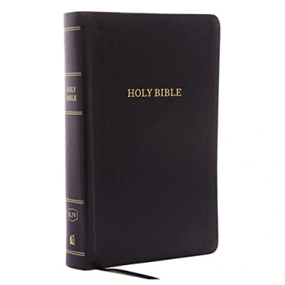 Bild av KJV Holy Bible: Personal Size Giant Print with 43,000 Cross References, Black Bonded Leather, Red Letter, Comfort (Thumb Indexed): King James Version: Bible, Version