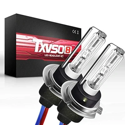 Bild av Sipobuy H7 35 W HID Xenon glödlampor, ersättningslampa, metallbas, 6000 K, varmvit, 2 st/set