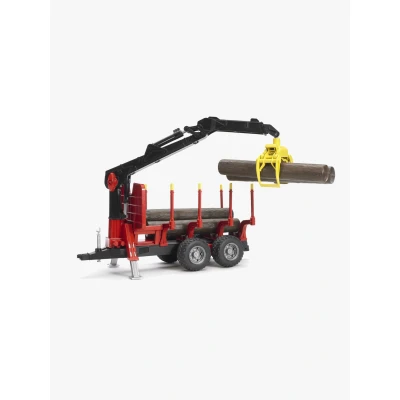 Bild av Forestry Trailer with Loading Crane, Grab and 4 Trunks