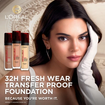 Bild av L&#039;Oréal Paris Infaillible 32H Fresh WEAR Makeup Foundation, Storlek: 30 ml,