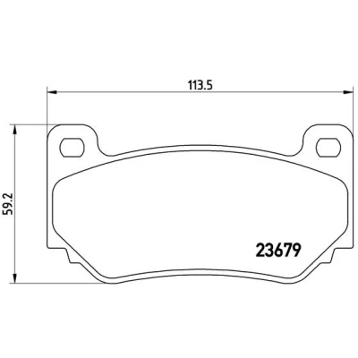 Bild av BREMBO P 52 018 Jeu de plaquettes frein contact signal d&#039;usure exclu sans accessoires MG: MG TF Cabriolet, MGF CATERHAM: Seven