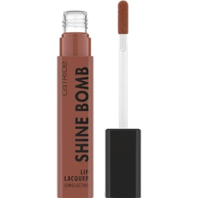 Bild av Catrice Shine Bomb Lip Lacquer, läppstift, nr 070, brun, långvarig, omedelbart resultat, glänsande, färgintensiv, vegansk, oljefri, utan parabener, mikroplastiska partiklar, 1 pack (3 ml)