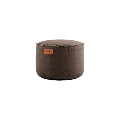 Bild av SACKit Canvas Pouf Puff Brown Ø50 x H35 cm