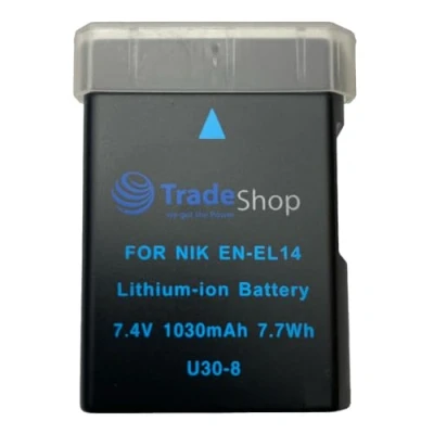 Bild av Högpresterande Li ion batteri för Nikon D3100/D3200 / D5100 P7000 P7100 P7700 D 3100 3200 5100/P 7000/P 7100/P 7700 s EN EL 14 ENEL 140 EL14 ENEL14 med Infochip