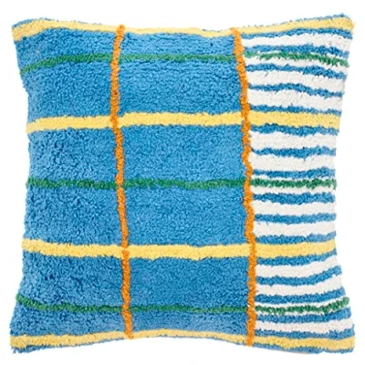 Bild av Villa Collection Dynamic Kudde 45 x cm Blå/Gul/Offwhite/Grön