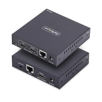 Bild av StarTech.com HDMI KVM extender Over IP Network 4K 60Hz Driverless transmitter and receiver Kit video/audio/USB