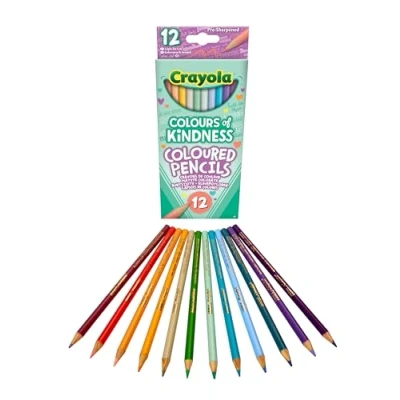 Bild av CRAYOLA Colours of Kindness Pencils Blandade Färger (paket med 12) som representerar goda känslor Perfekt för barn i åldern 3+