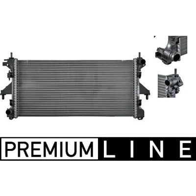 Bild av MAHLE ORIGINAL CR 880 000P Radiateur du moteur pour véhicules avec système de climatisation 780 375 26 ailettes jointes mécaniquement