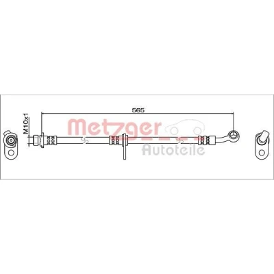 Bild av METZGER 4119374 Flexible De Frein Essieu avant droit