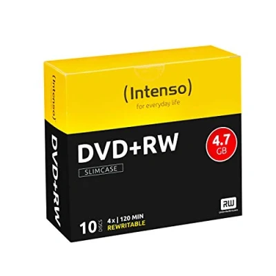 Bild av Intenso DVD+RW ämnen, uppladdningsbara, 4,7 GB, 4 x hastighet, 10 smalt fodral