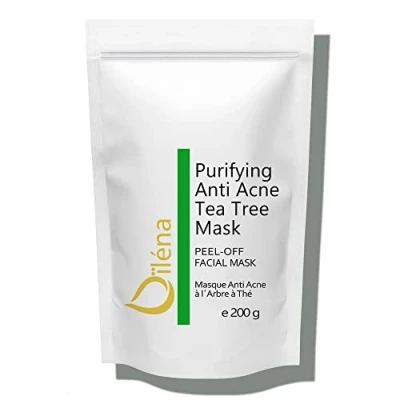 Bild av Alginate Peel Off fuktpulver mask, pormaskborttagare ansiktsmask vegansk, ingen tvätt, peeling och porrengöring 200 g fri dos (anti akne tea tree mask)