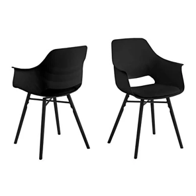 Bild av AC Design Furniture Rudi stol, svart, tyg, B: 57 x H: 85 T: 52,5 cm, 2 pcs