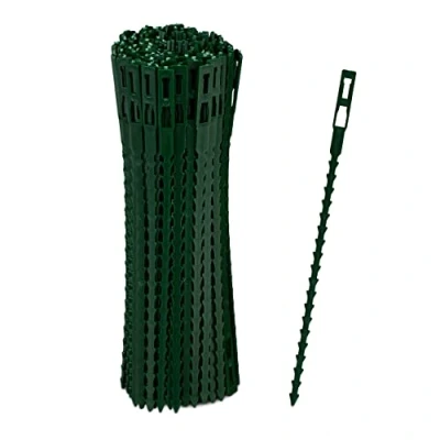 Bild av Relaxdays Växtbindemedel, set om 200, 17 cm, justerbara växthållare, återanvändbara, fästväxter, grön