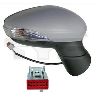 Bild av Rétroviseur extérieur Tyc 310 0260 gauche avec couche d&#039;apprêt pour ajustage électrique des rétroviseurs, asphérique, chauffant FORD: FIESTA 6