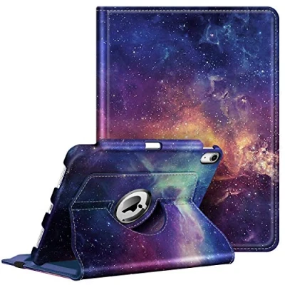 Bild av Fintie Fodral för iPad Air 5:e generationen 2022/iPad 4:e 2020 10,9 tum med pennhållare 360 grader justerbart skyddsfodral stativfunktion, automatiskt viloläge/väckning, galaxen