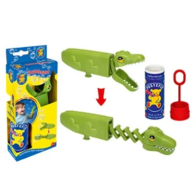 Bild av PUSTEFIX Bubblegator I 70 ml bubbelvatten Bubbles Made in Germany Aligator tvålbubblor leksak för barns födelsedag, sommarfest, bröllop och som gästgåva kul barn vuxna