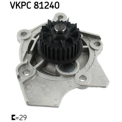 Bild av SKF VKPC 81240 Pompe à eau 27 avec joints pour système dentrainement courroie trapézoïdale nervures AUDI: TT Coupe, A3 Sportback, A4 B8 Avant