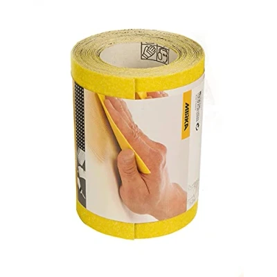 Bild av Mirka Yellow Slippapper Sliprulle / 115mm x 5m P240 slipning av lövträ, barrträ, färg, spackel, plast 1 rulle