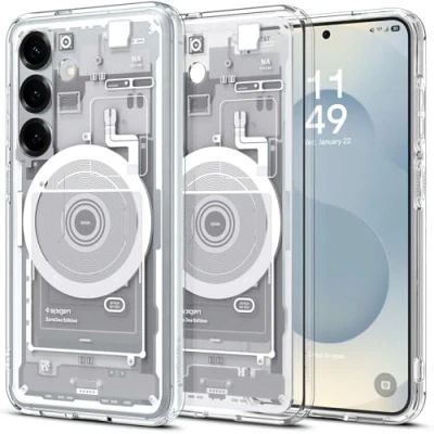 Bild av Spigen Ultra Hybrid MagFit Case för Samsung Galaxy S25 Plus Skal Fodral, Kompatibel med MagSafe ZeroOne White