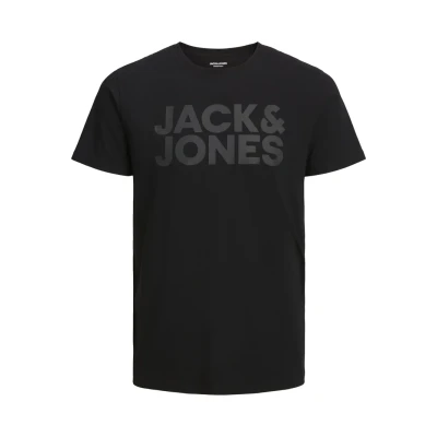 Bild av Bestseller A/S Herr JJECORP logo Tee SS O hals NOOS t shirt, Svart/passform: smal/stort tryck/svart, S, S