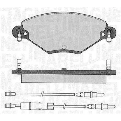 Bild av MAGNETI MARELLI 363916060181 Jeu de plaquettes frein avec contact du palpeur d&#039;usure intégré CITROËN: C5 III Break, II 5 portes, I portes