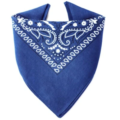 Bild av ... Karl Loven bandana, överlägsen tjocklek Hållbar bomull 20 exklusiva färger Paisleymönster, Kungsblå, one size