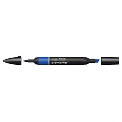 Bild av Winsor &amp; Newton &quot; ProMarker 0203045 professionell layoutmarkör 2 spetsar, fin och bred för ritningar, design layouter kungsblå