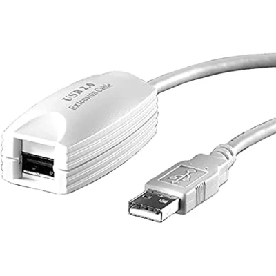 Bild av Value USB A/USB A M/F 5m, 5 m, A, 2.0, Hane/Hane, Vit