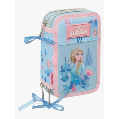Bild av Safta Frozen Ice Magic Skolfodral med 37 användbara ingår, barnfodral, perfekt för barn i åldrarna 5 till 14 år, bekväm och mångsidig, kvalitet styrka, 12,5 x 5,5 19,5 cm, Ljusblå,