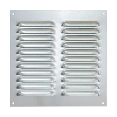 Bild av 19,5 x cm galvaniserat metallventilationsgaller med insektsskyddsnät, aspirationsgaller, ventilationsgaller (19,5 cm)