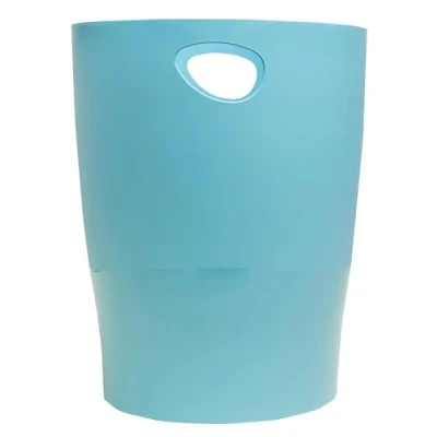 Bild av EXACOMPTA Ref. 45391D 1 papperskorg med handtag ECOBIN Pop N&#039;Co stor kapacitet 15 liter Mått 26,3 x 33,5 cm för kontor eller hem cyan