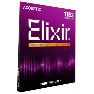 Bild av Elixir Strings 16027, Gitarr, Stål, Akustisk, 6 styck