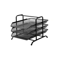 Bild av Brevkorg metall 3 facks svart